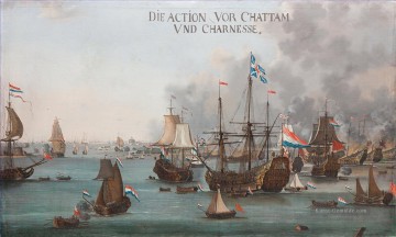 Willem van der Stoop der Kampf von Chatham Seeschlacht Ölgemälde